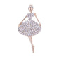 Full Diamante Skirt Ladies Brooch