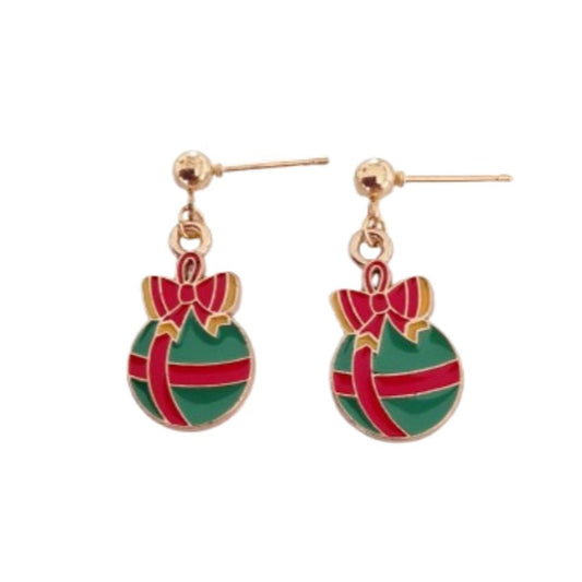 Fun Bauble Christmas Earrings