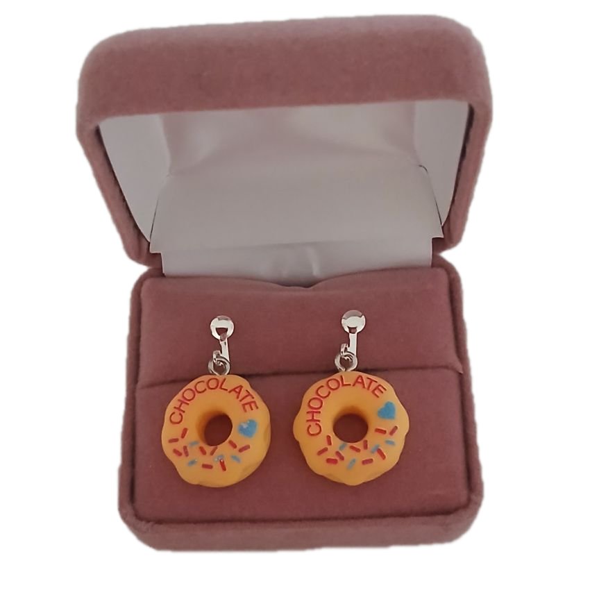 Fun Donut Clip On Earrings(2)
