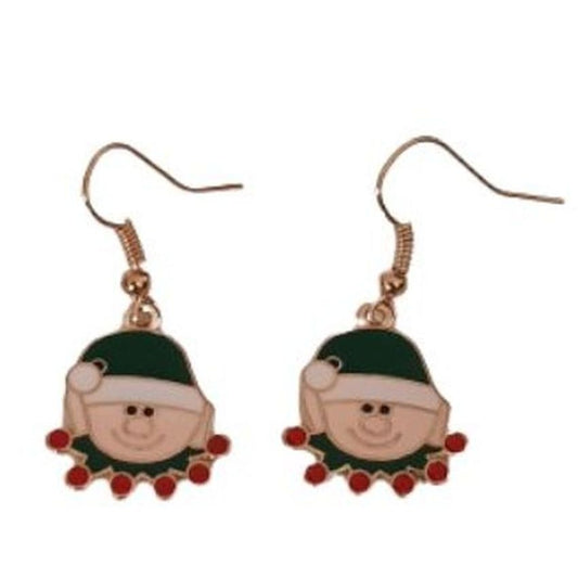 Fun Elf Christmas Hook Earrings