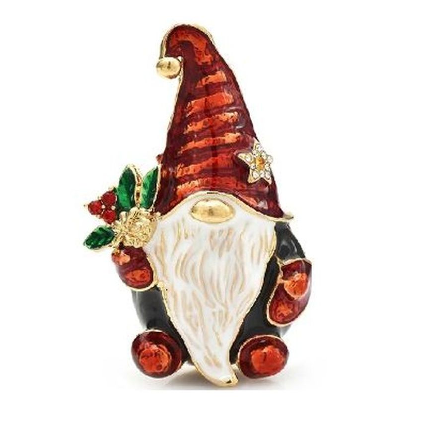 Fun Enamel Gnome Brooch