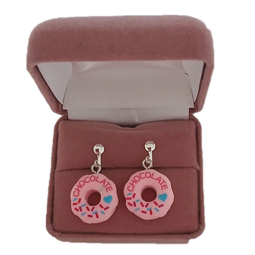 Fun Donut Clip On Earrings(2)