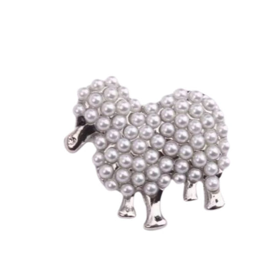 Fun Pearl Sheep Brooch