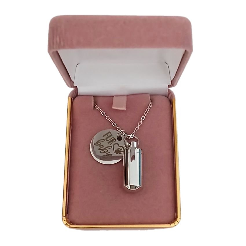 Fur Baby Charm Cremation Ashes Locket(2)