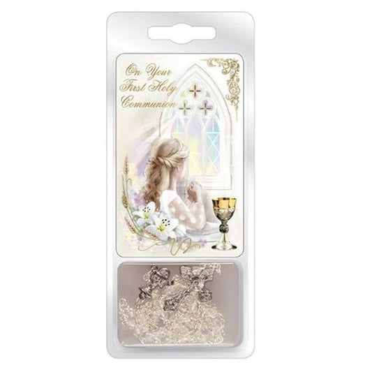 Girls Communion Rosary Beads