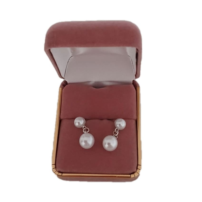 Girls Double Pearl Centre Earrings(2