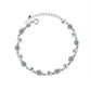 Girls Heart And Diamante Silver Bracelet