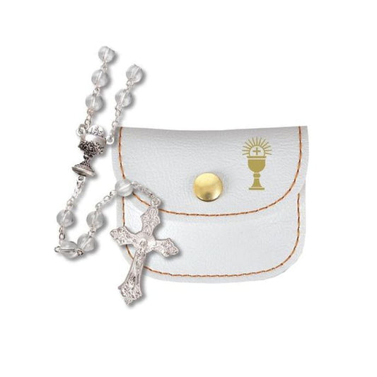 Girls Pouch Communion Rosary Beads