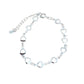 Girls Small Heart Links Silver Bracelet