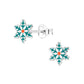 Girls Snowflake Sterling Silver Earrings