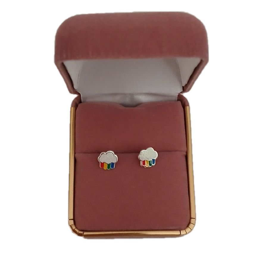 Girls Sterling Silver Cloud Stud Earrings(2)