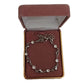Girls Heart And Diamante Silver Bracelet(2