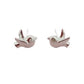 Girls Silver Plated Flying Dove Design Confirmation Earrings