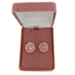 Gold Crystal Round Clip On Earrings(2)