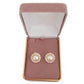Gold Diamante Pearl Clip On Earrings(2)