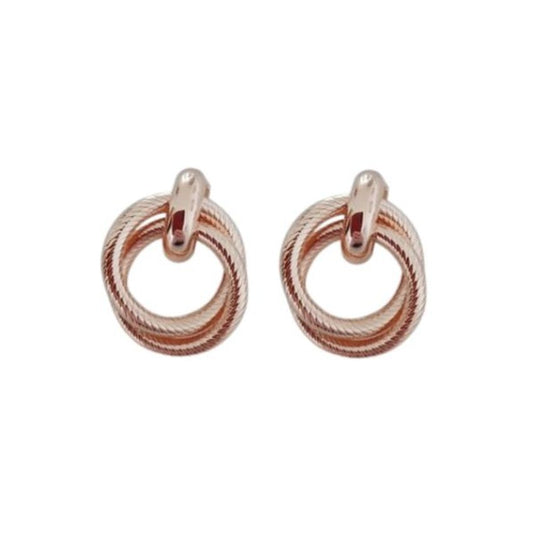 Gold Knot Clip On Earrings