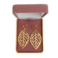 Gold Leaf Drop Clip On Earrings(2)