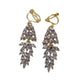 Gold Leaf Drop Clip On Earrings