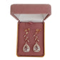 Gold Leaf Stem Diamante Clip On Earrings(2)