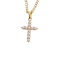 Gold Pearl Cross On A Gold Tone Chain