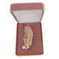 Gold Pearl Feather Ladies Brooch(2)
