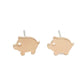 Gold Plated Pig Earrings