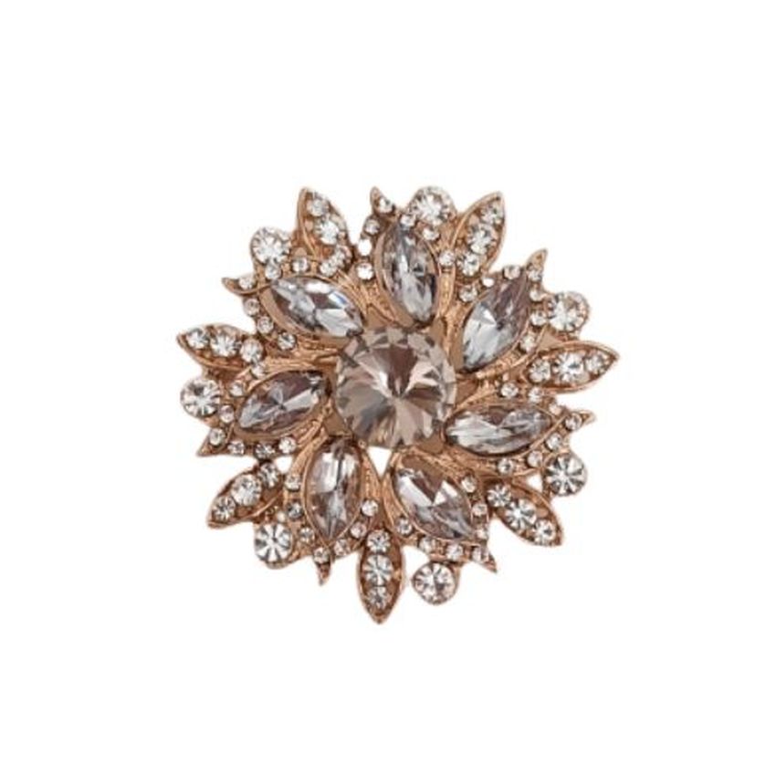 Gold Sparkle Fashion Costume Brooch