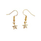Gold Star Dangly Fashion Earrings