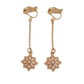Gold Tone Diamante Drop Clip On Earrings