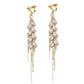 Gold Wheat Diamante Clip On Earrings