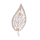 Gold Diamante And Pearl Leaf Brooch