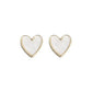 Gold Heart Communion Clip On Earrings