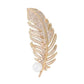 Gold Pearl Feather Ladies Brooch