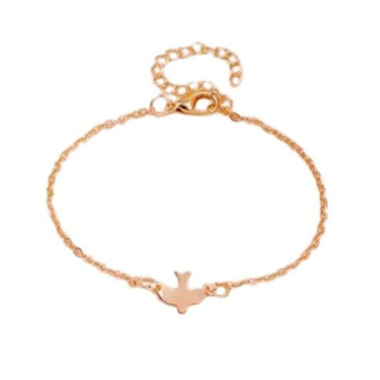 Gold Plated Dove of Peace Girls Confirmation Bracelet