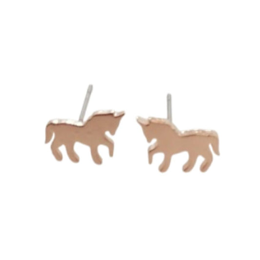 Gold Plated Horse Earrings
