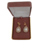 Gold Tear Drop Pearl Clip On Earrings(2)