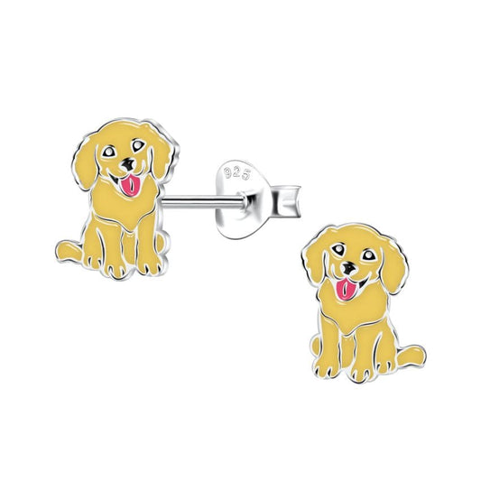 Golden Retriever Sterling Silver Earrings