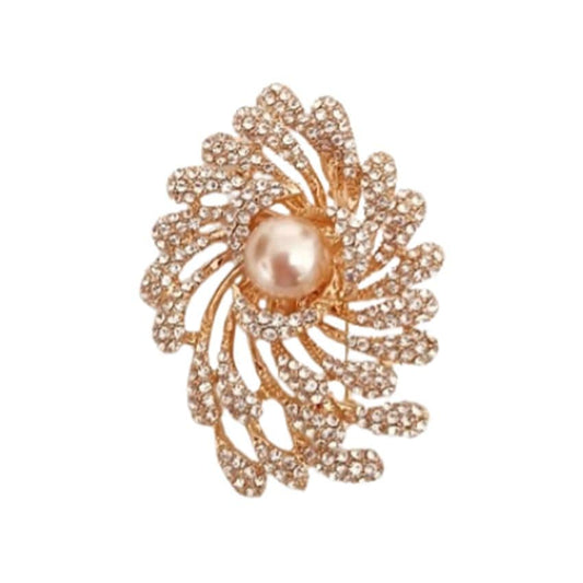 Golden Swirl Ladies Brooch