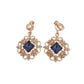Gorgeous Dark Purple Filigree Clip On Earrings