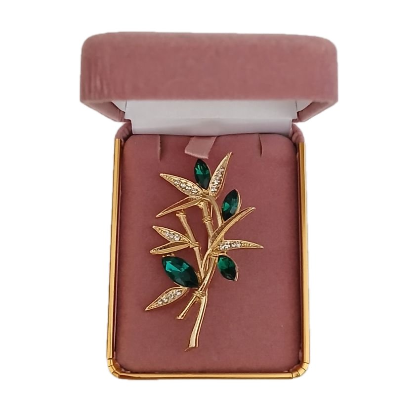 Green And Gold Flower Brooch(2)