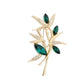 Green And Gold Flower Brooch