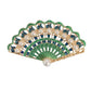 Green And Gold Open Fan Ladies Brooch
