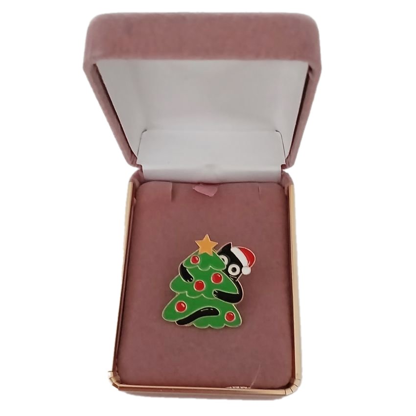 Green And Red Christmas Tree Brooch(2)