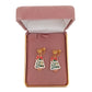 Green And Red Christmas Tree Clip On Earrings(2)