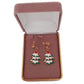 Green And Red Christmas Tree Clip On Earrings(2)