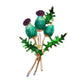 Green Enamel Thistle Ladies Brooch