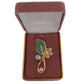Green Diamante Leaf Brooch(2)