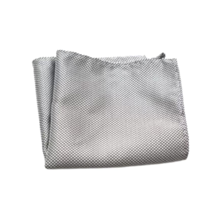 Grey Criss Cross Pocket Square Hanky