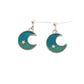 Half Moon Dangly Sterling Silver Earrings