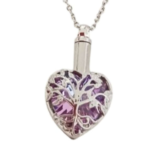 Heart And Tree Cremation Ashes Locket